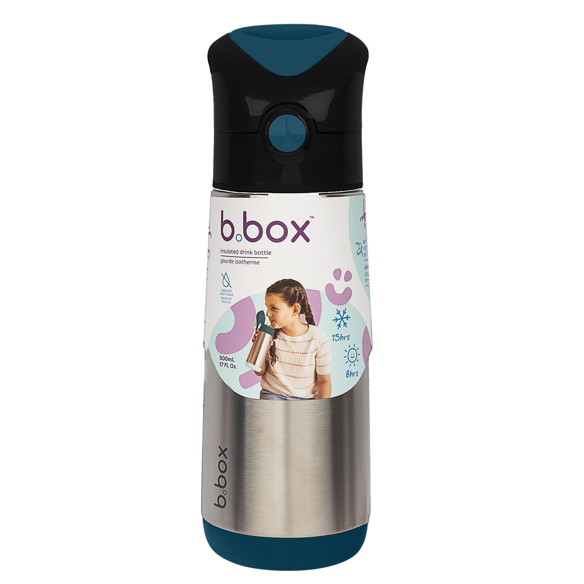 【b.box 2026年1月以降発売予定】水筒 Insulated drink bottle 500ml ステンレスボトル