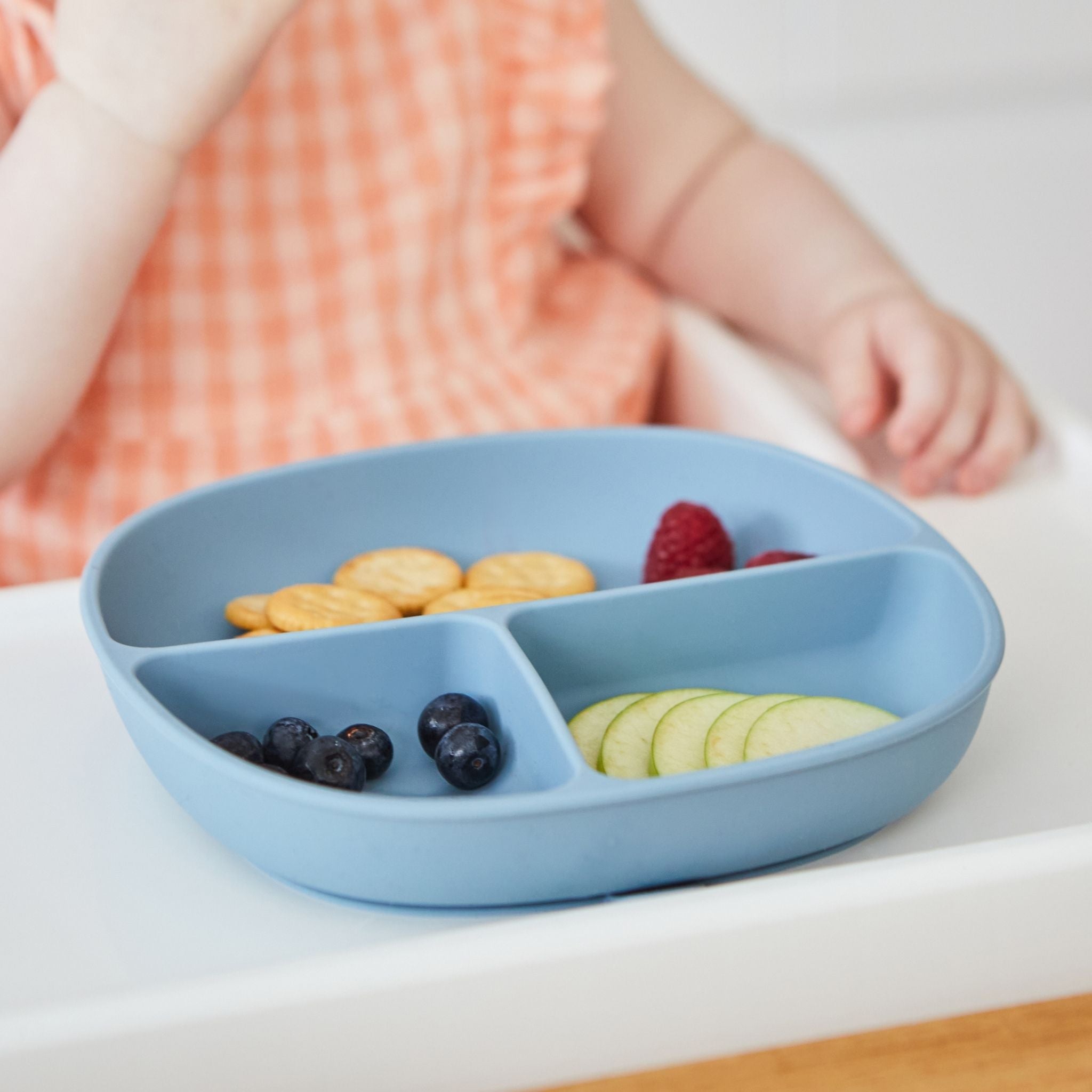 シリコンプレート+リッド(蓋・吸盤付き食器)/Silicone Plate+Lid