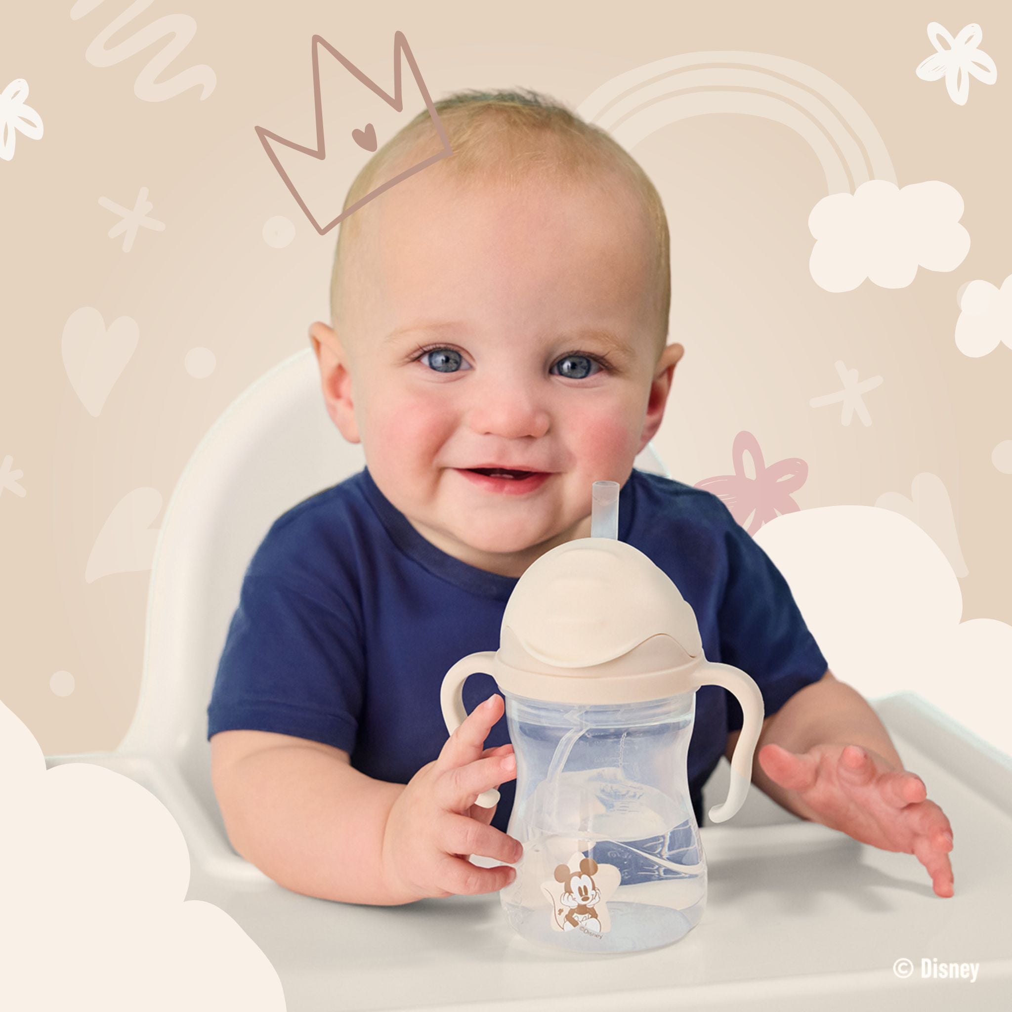 【9月下旬以降発売予定】ディズニーシッピーカップ(ストローマグ)/Disney Sippy cup - Mickey Soft & Minnie Soft 9月下旬デリバリー予定