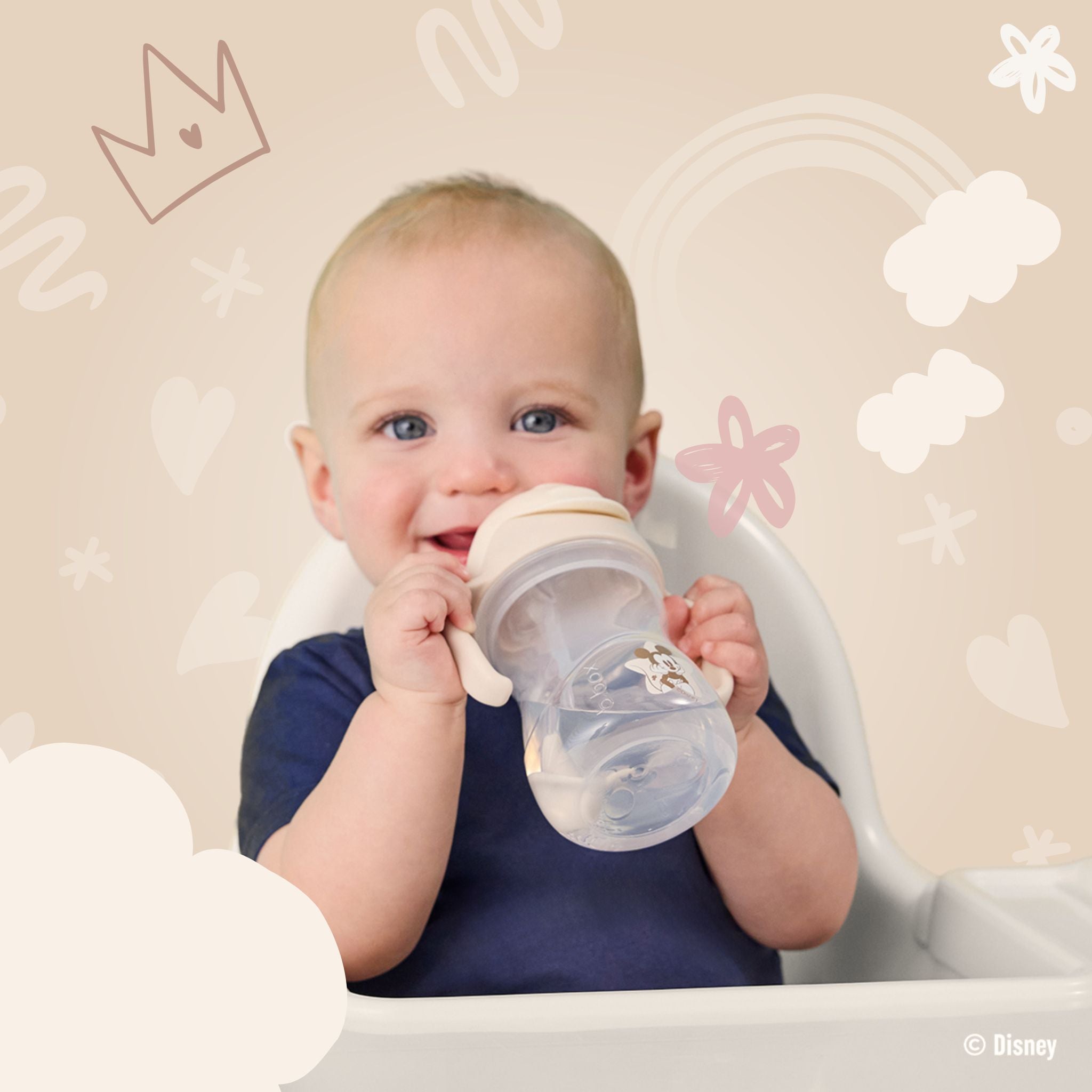 【9月下旬以降発売予定】ディズニーシッピーカップ(ストローマグ)/Disney Sippy cup - Mickey Soft & Minnie Soft 9月下旬デリバリー予定