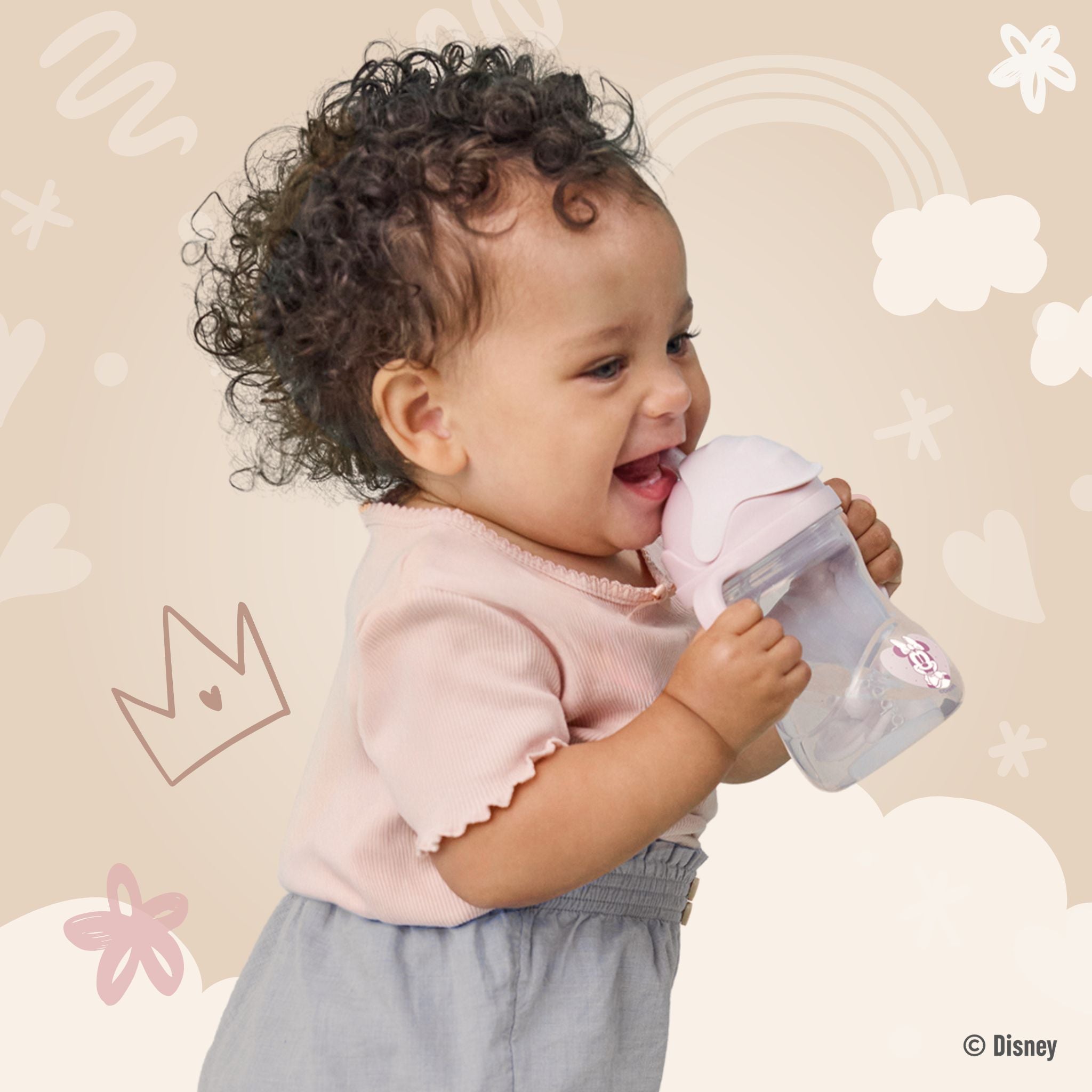 【9月下旬以降発売予定】ディズニーシッピーカップ(ストローマグ)/Disney Sippy cup - Mickey Soft & Minnie Soft 9月下旬デリバリー予定