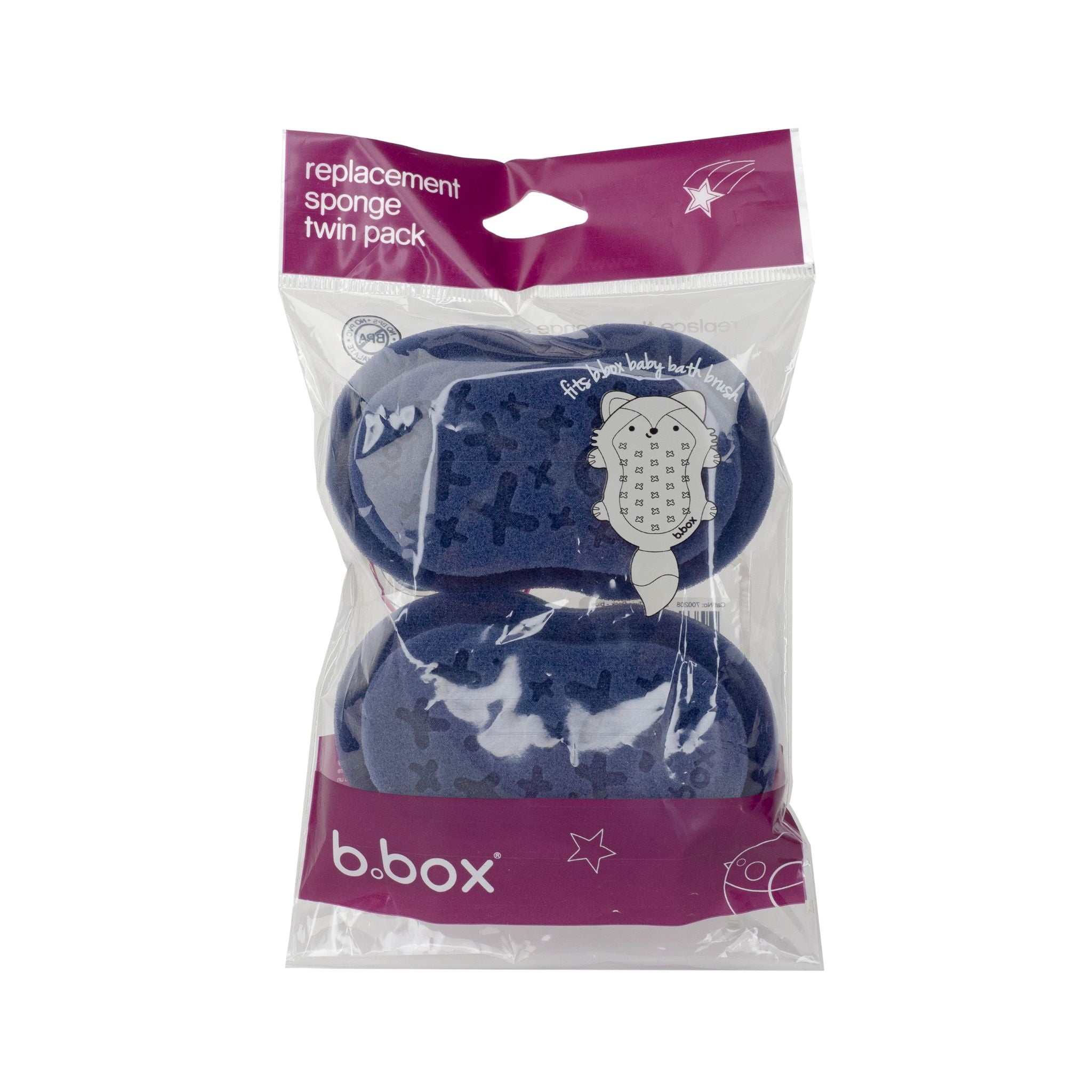 ベビーバスブラシ+スポンジ交換スポンジ2個セット/baby bath brush + sponge replacement sponge twin pack