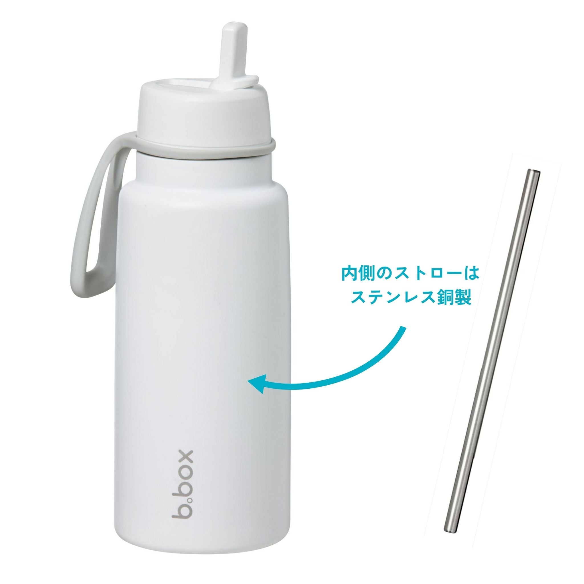 1L Insulated Flip Top Bottle ステンレス銅製のストロー