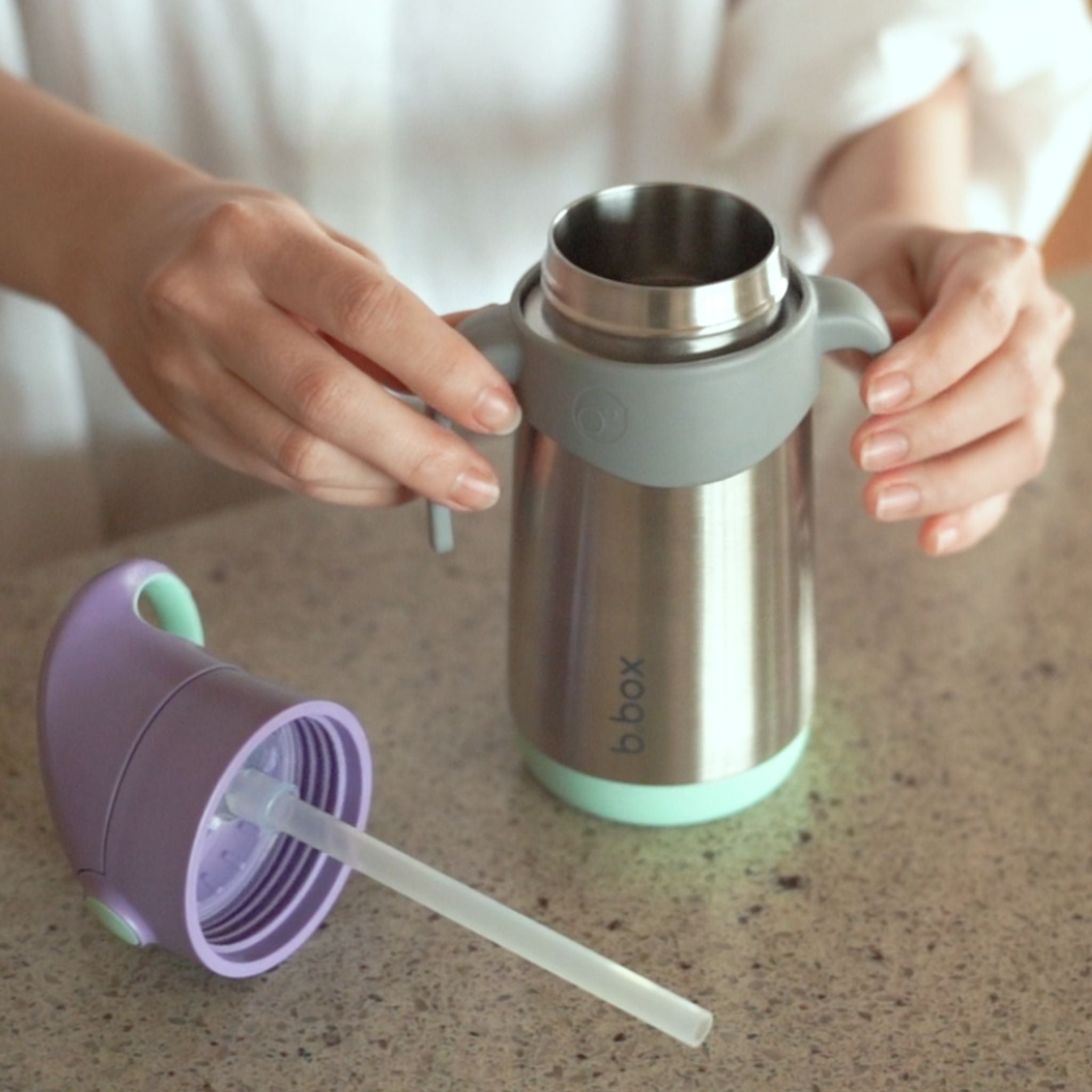 insulated drink bottle handles ステンレスボトルハンドル - grey/silver※価格を見直しました