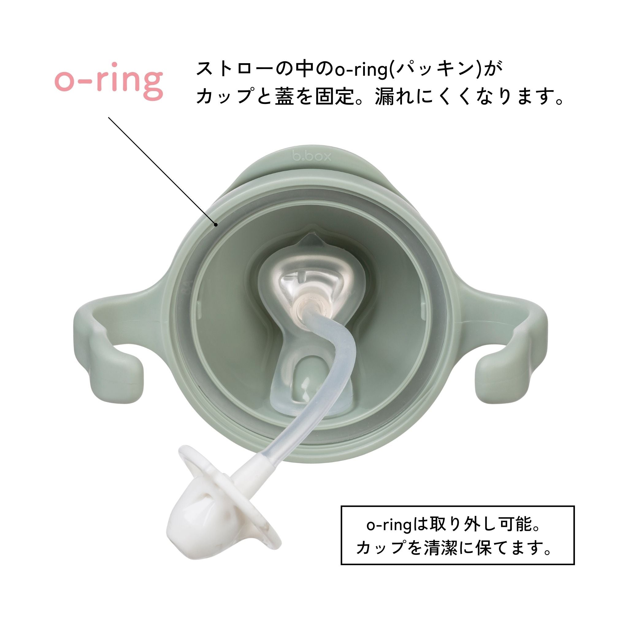 sippy cup 取り外し可能なo-ring