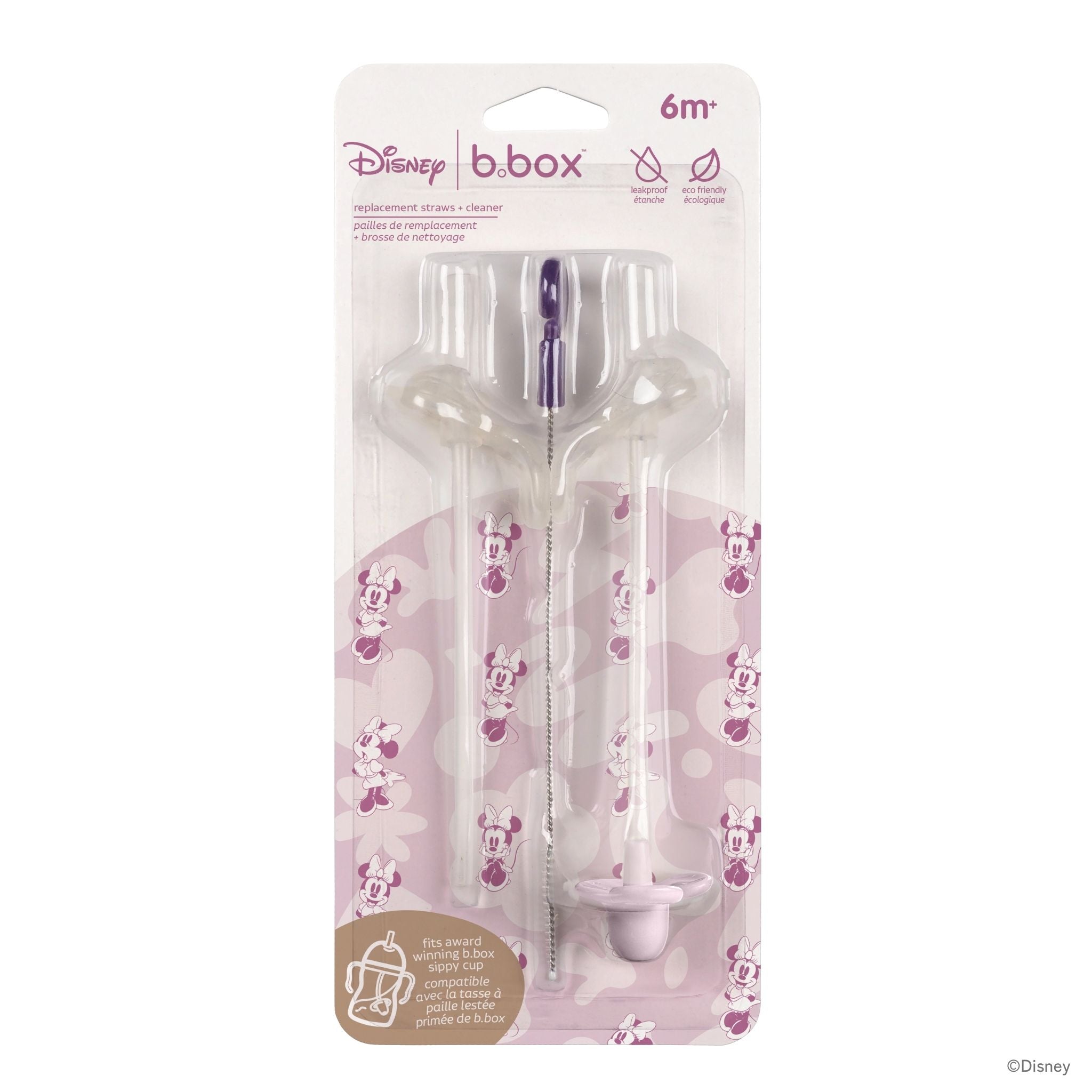 【b.box新作 2026年2月以降発売予定】シッピーカップ専用スペアストロー/クリーナーセット - Disney - Mickey Soft & Minnie Soft