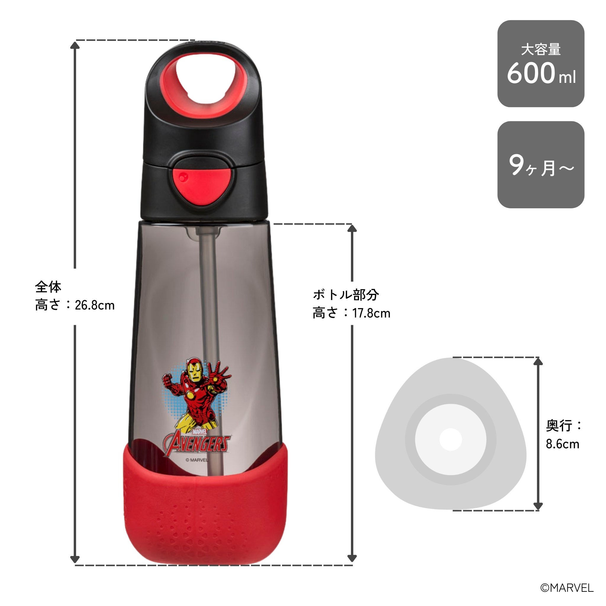 【SALE】【数量限定】水筒 Tritan drink bottle 600mlトライタンドリンクボトル MARVEL