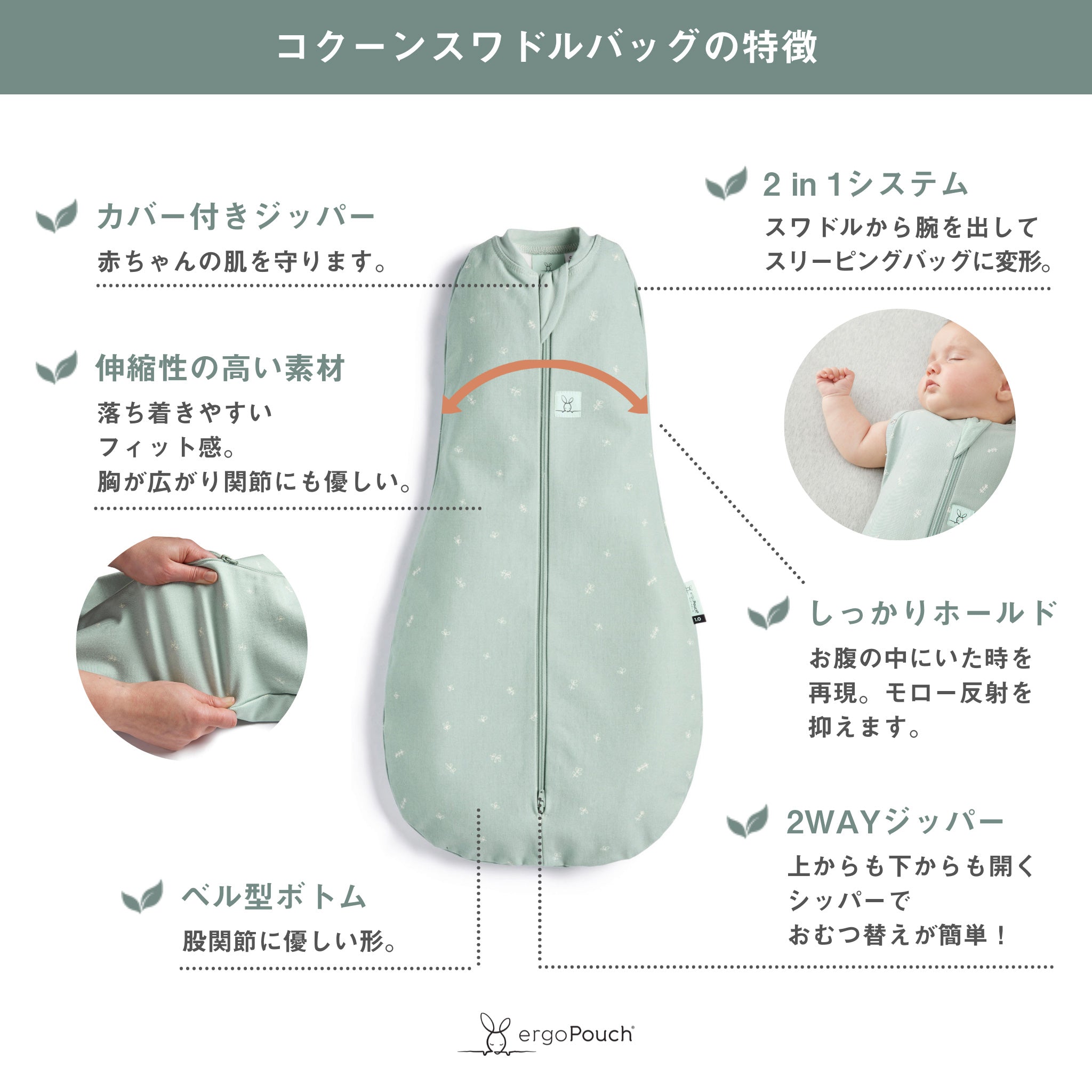 Cocoon Swaddle Bag 1.0 TOGコクーンスワドルバッグ(新生児~/スワドル)