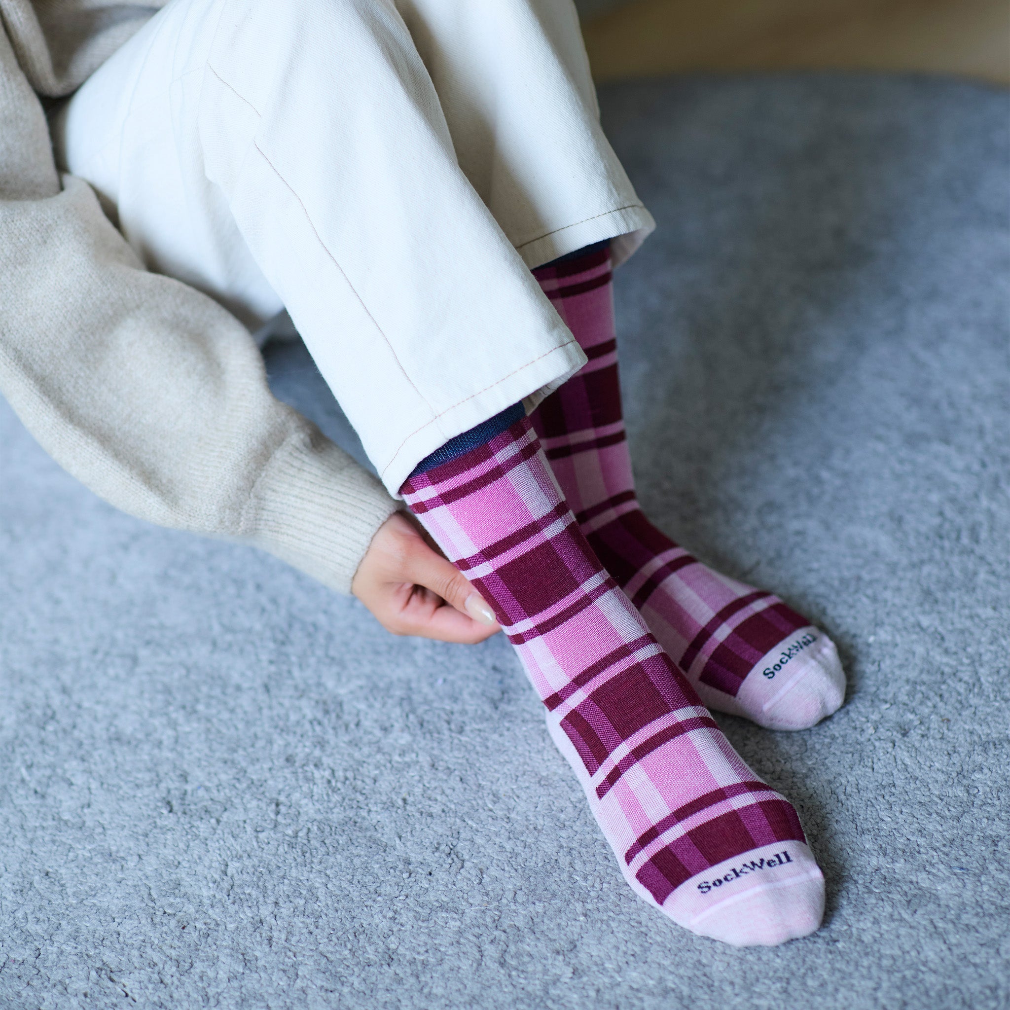 【8月20日～】【Sockwell25AW新作】[LD252W]BIG PLAID　Ladies
