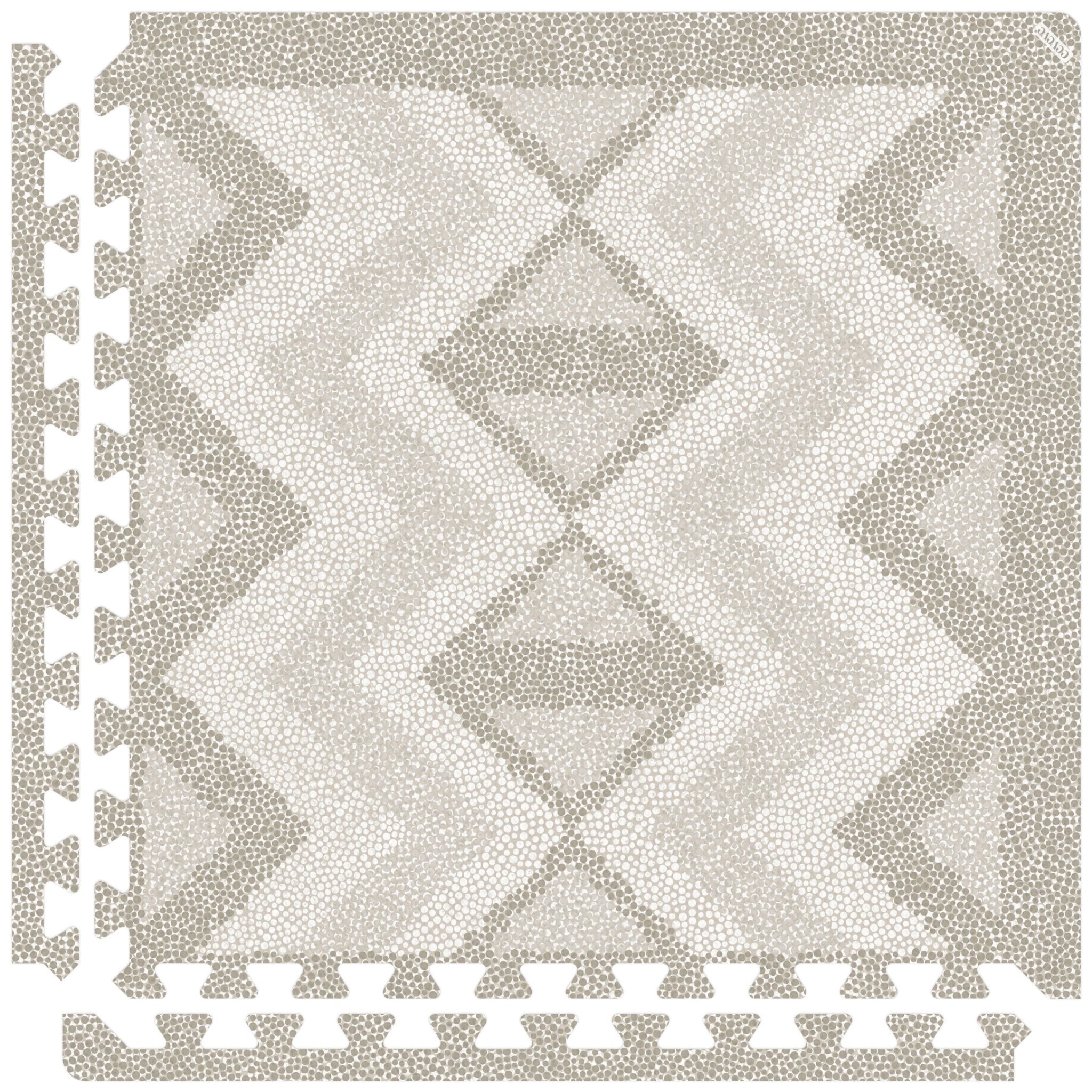 【SALE】Foam Play mat フォームプレイマット - Kilim - Feather Gray（つなげてひろがる）