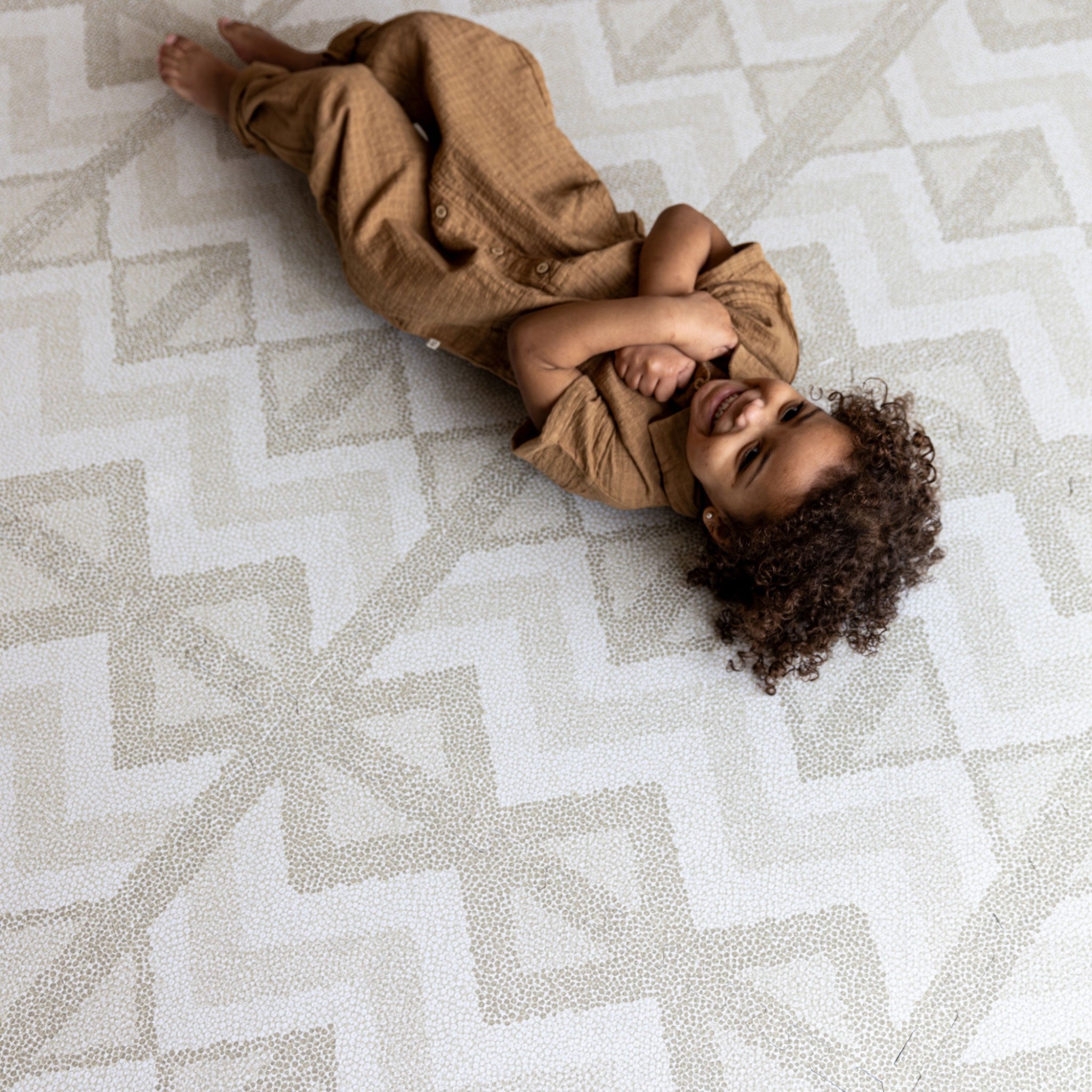 【SALE】Foam Play mat フォームプレイマット - Kilim - Feather Gray（つなげてひろがる）