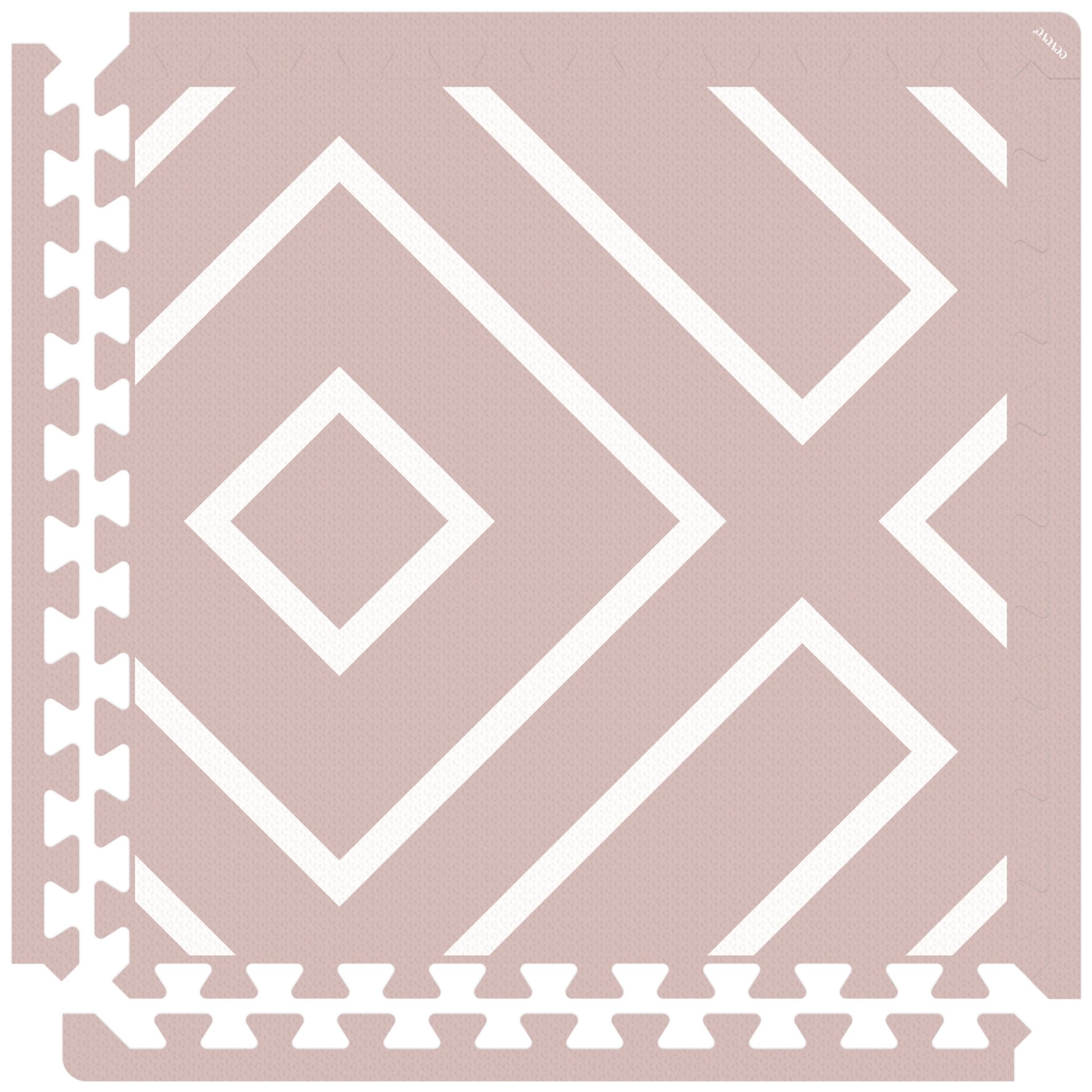 【SALE】Foam Play mat フォームプレイマット - Modern Blocks - Old Pink