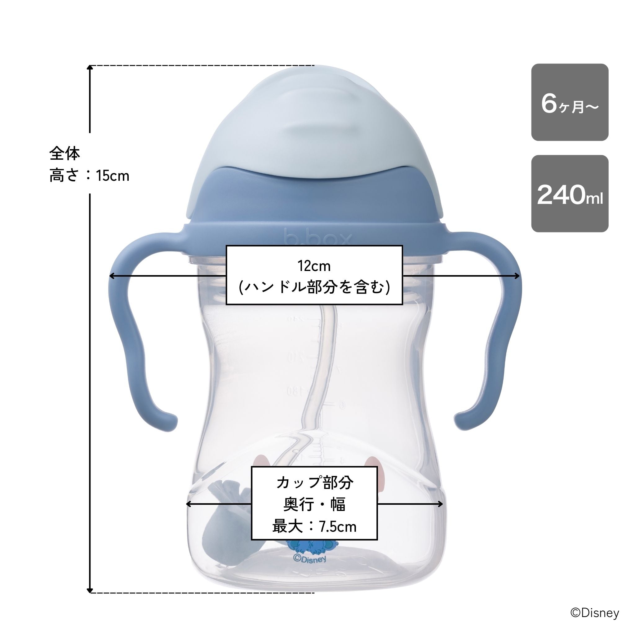 【7月29日発売】　Sippy cup ストローマグ シッピーカップ - Disney - Stitch＆Angelシリーズ