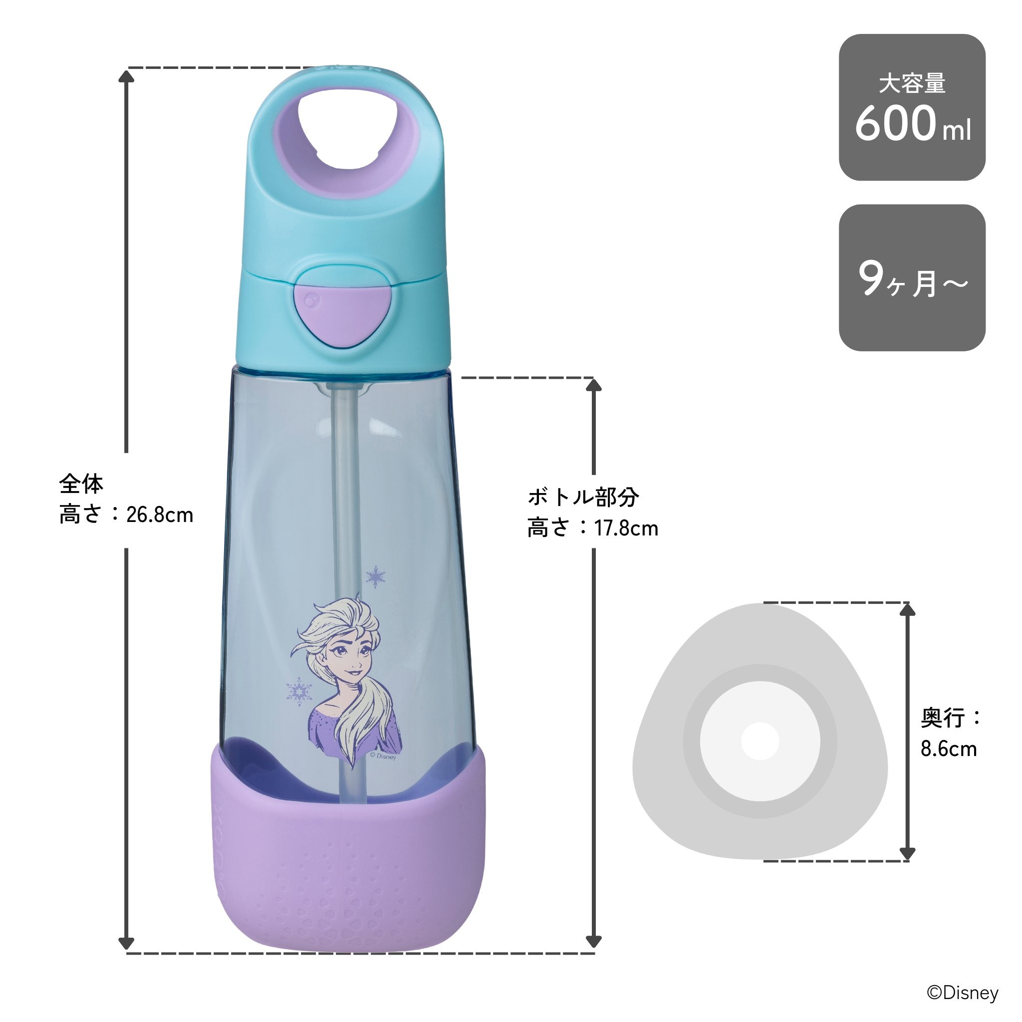 水筒 Tritan drink bottle 600mlトライタンドリンクボトル Disney