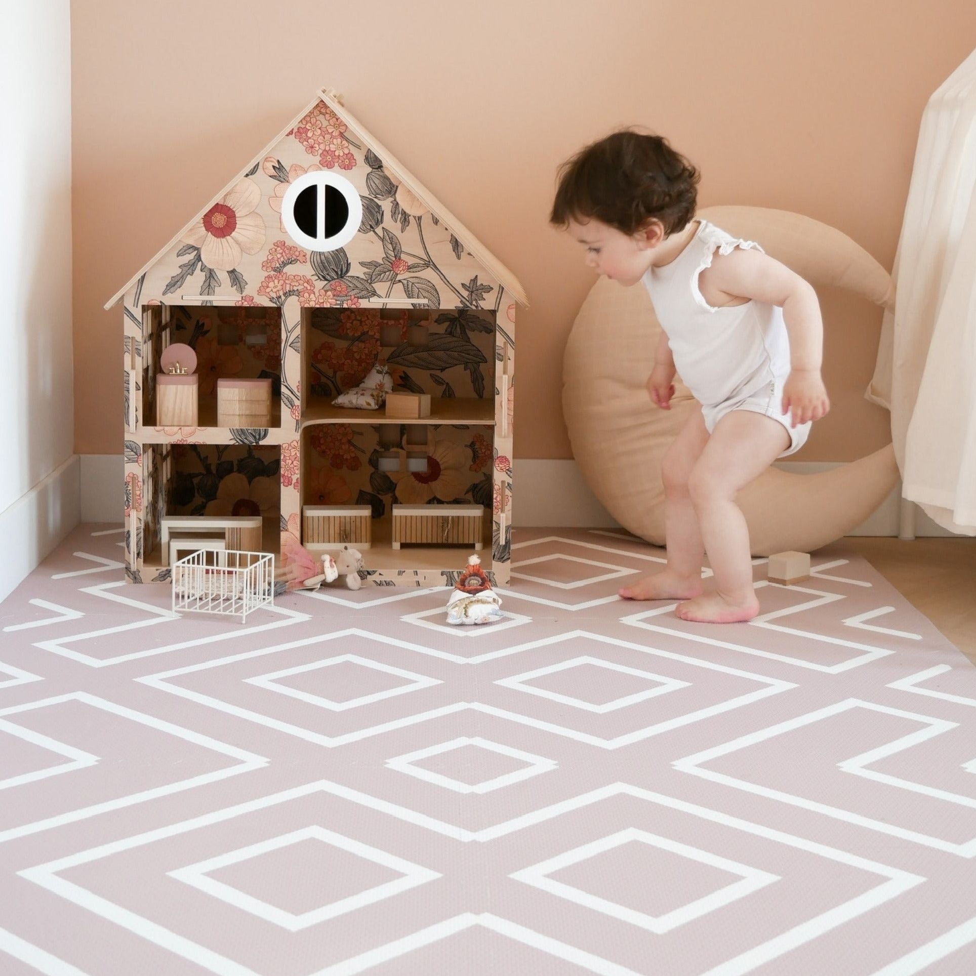 *eeveve* Form Play mat フォームプレイマット - Modern Blocks - Old Pink